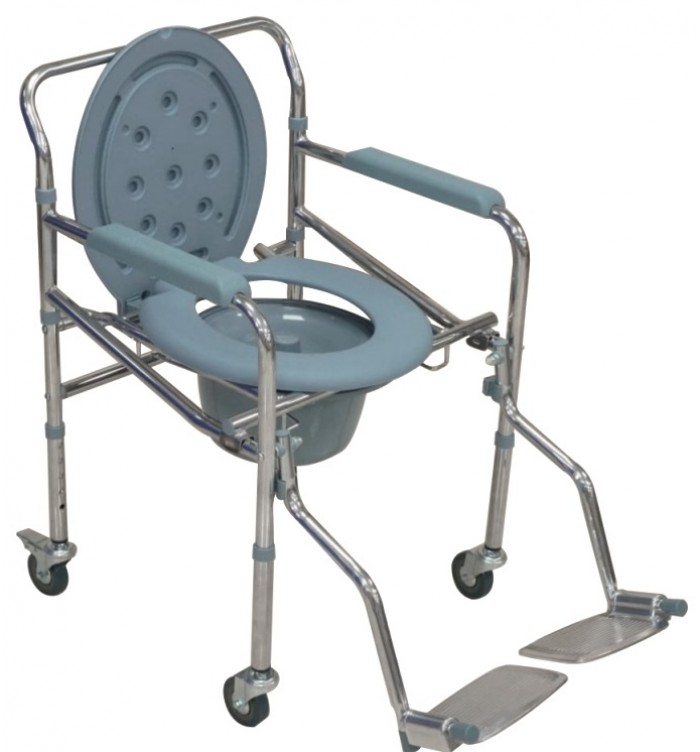 Buy Kw 696 C Commode Chair With Wheels With Footrest online at best price